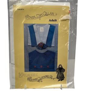 Prairie Clothing Co School Day Collar Sewing Pattern Adult Stock 5 A 1989 VTG